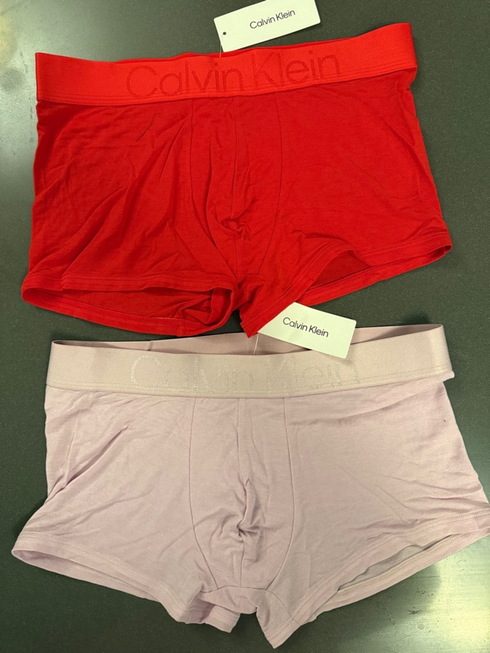 New Calvin Klein Two-Pack Boxer Briefs / Low Rise Trunk. Viscose Mix Fabric